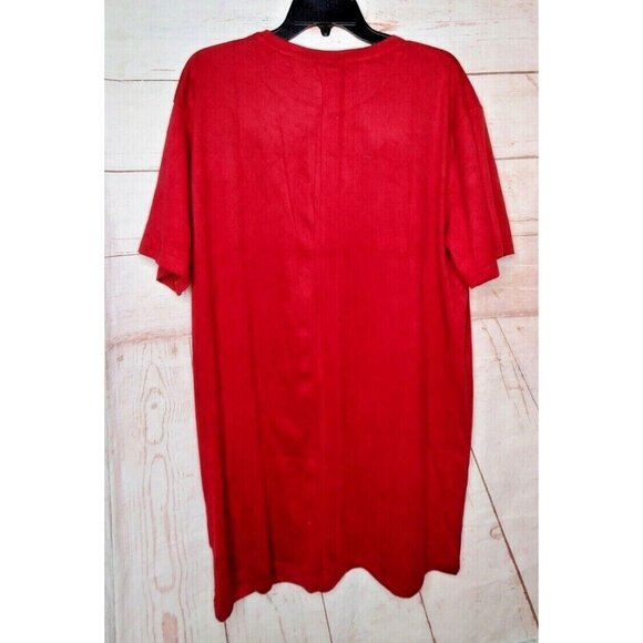 Gold Leaf Wine Red Designer Short Sleeve Suede Feel 2XL Shirt - Picture 6 of 12